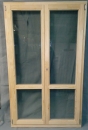 Holzbalkontür 120 cm breit x 200 cm hoch, 2-flügelig, Europrofil Kiefer